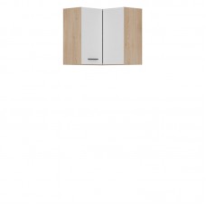 Augšējais stūra skapītis PK10/PF05, Ozols cremona/Balts